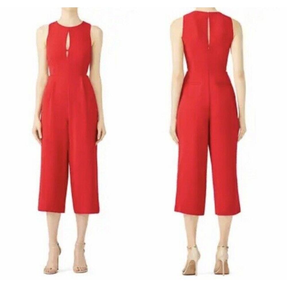 women's Anthropologie Greylin cut out crop jumpsuit pants